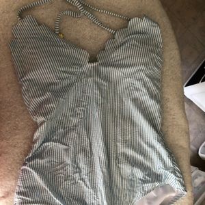 Jessica Simpson Pleated one piece Swimsuit